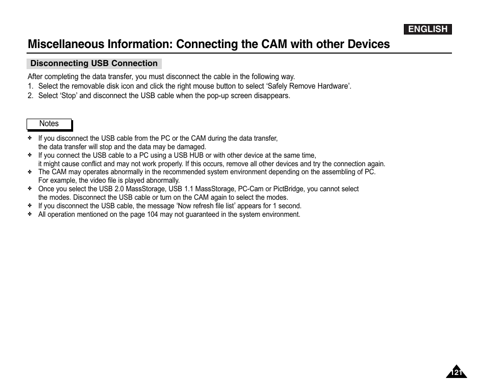 Samsung VP-X110L User Manual | Page 121 / 140