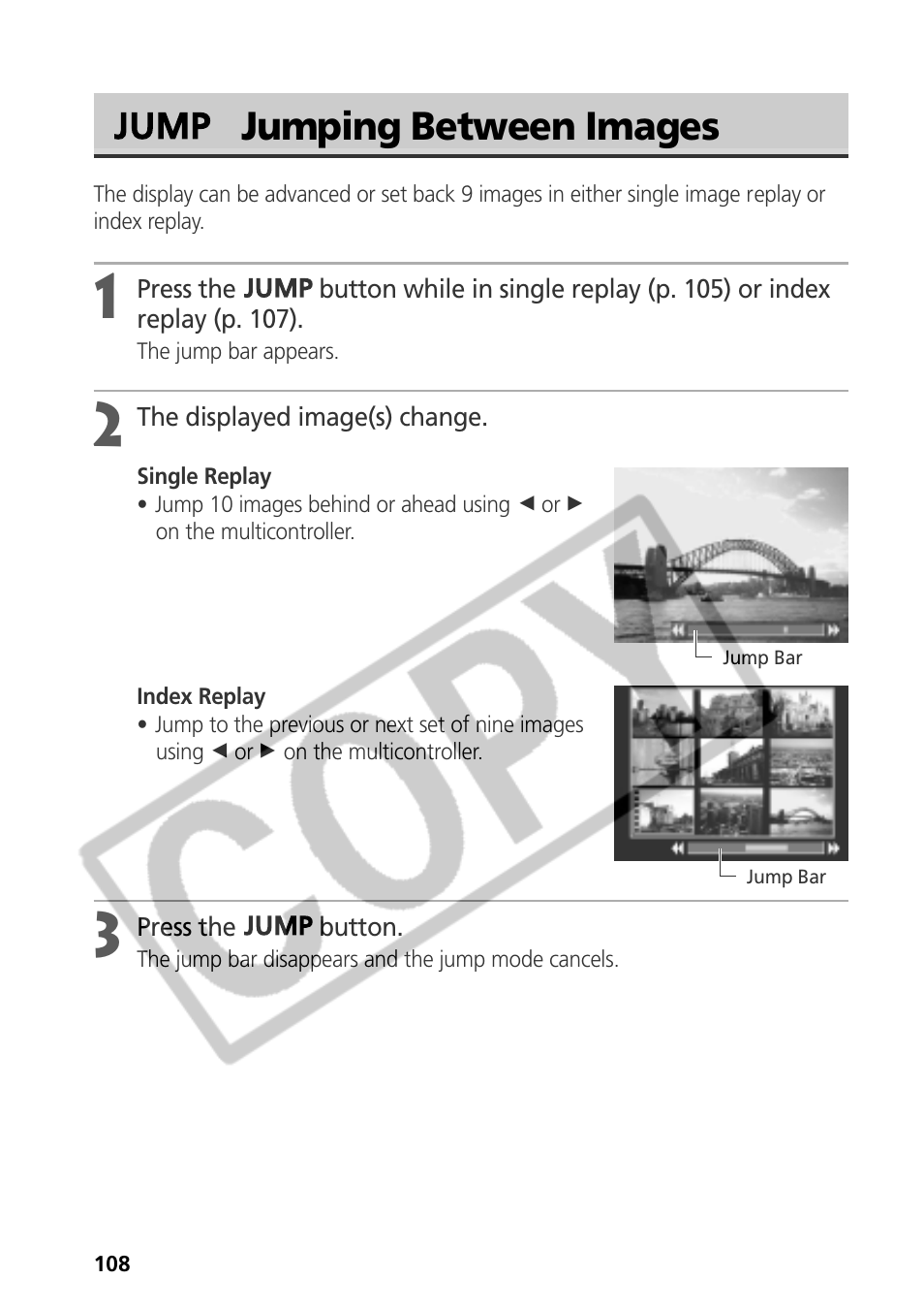 Jumping between images | Samsung CDI-E090-010 User Manual | Page 114 / 186