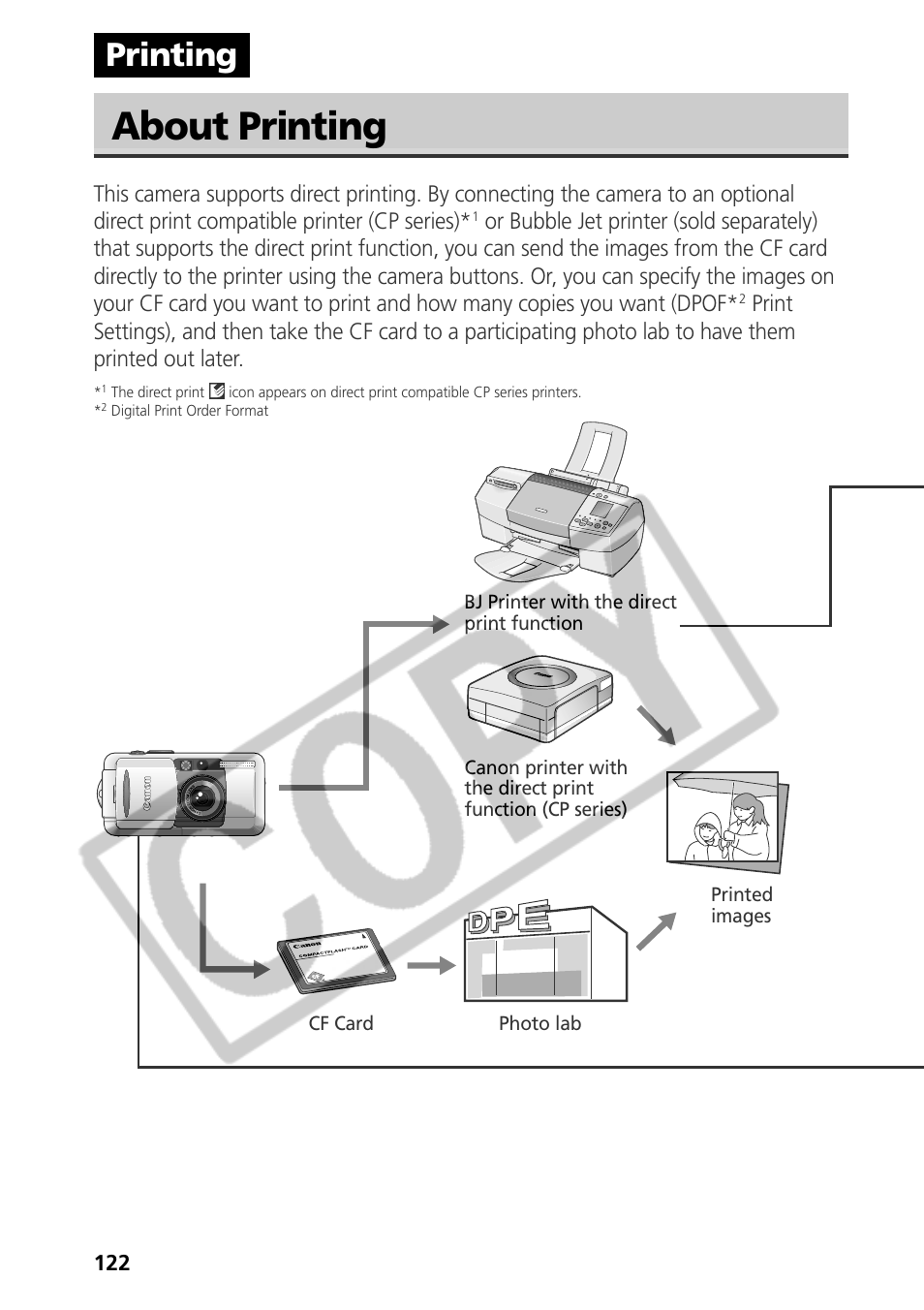 About printing, Printing | Samsung CDI-E090-010 User Manual | Page 128 / 186