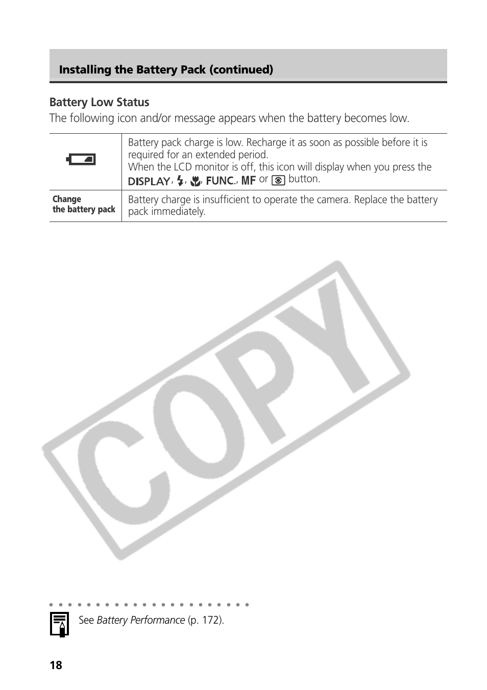 18 installing the battery pack (continued), Change the battery pack | Samsung CDI-E090-010 User Manual | Page 24 / 186