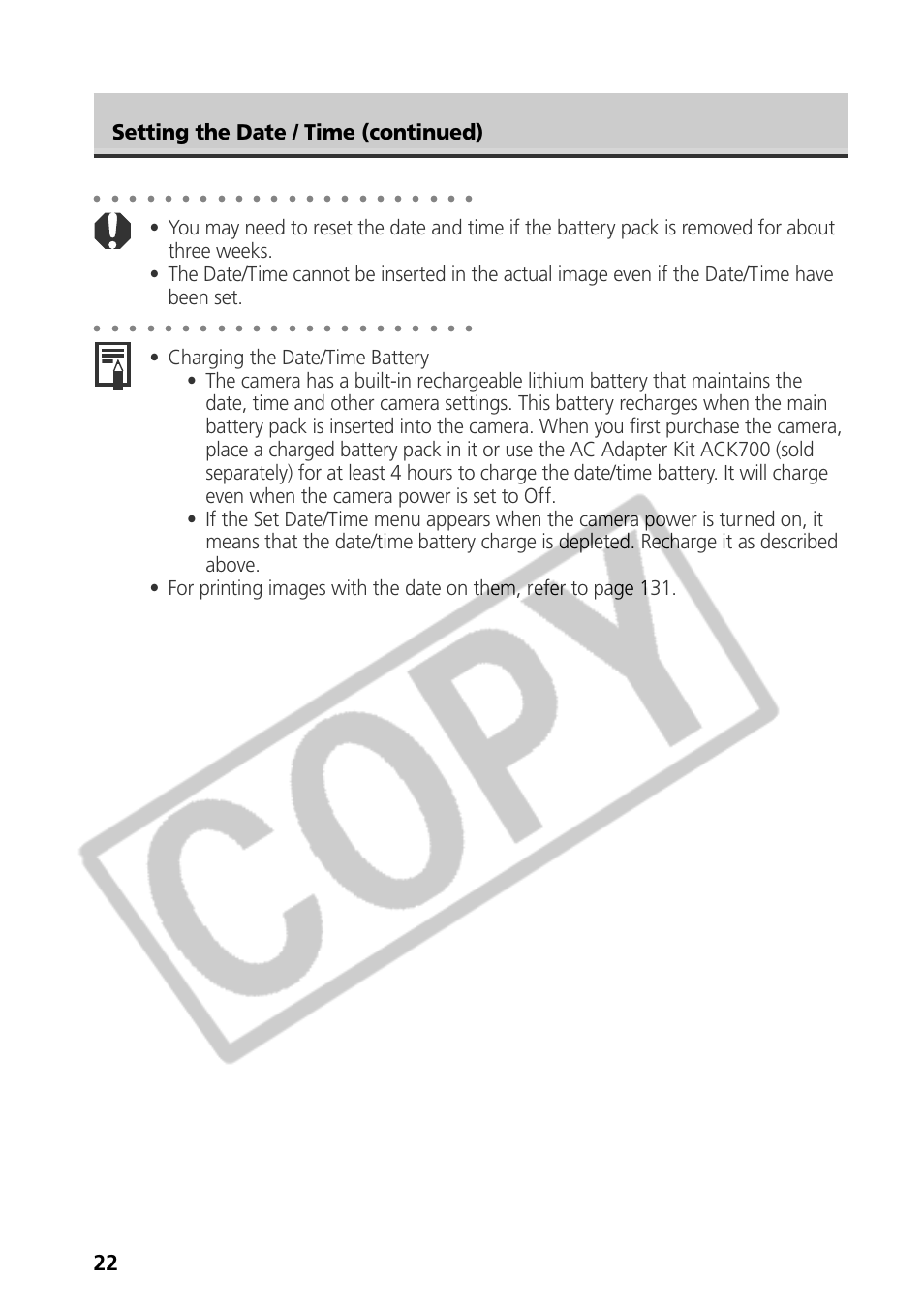 22 setting the date / time (continued) | Samsung CDI-E090-010 User Manual | Page 28 / 186