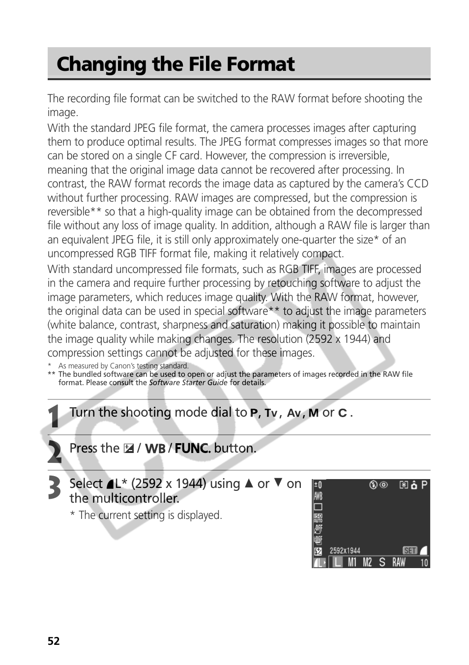 Changing the file format | Samsung CDI-E090-010 User Manual | Page 58 / 186
