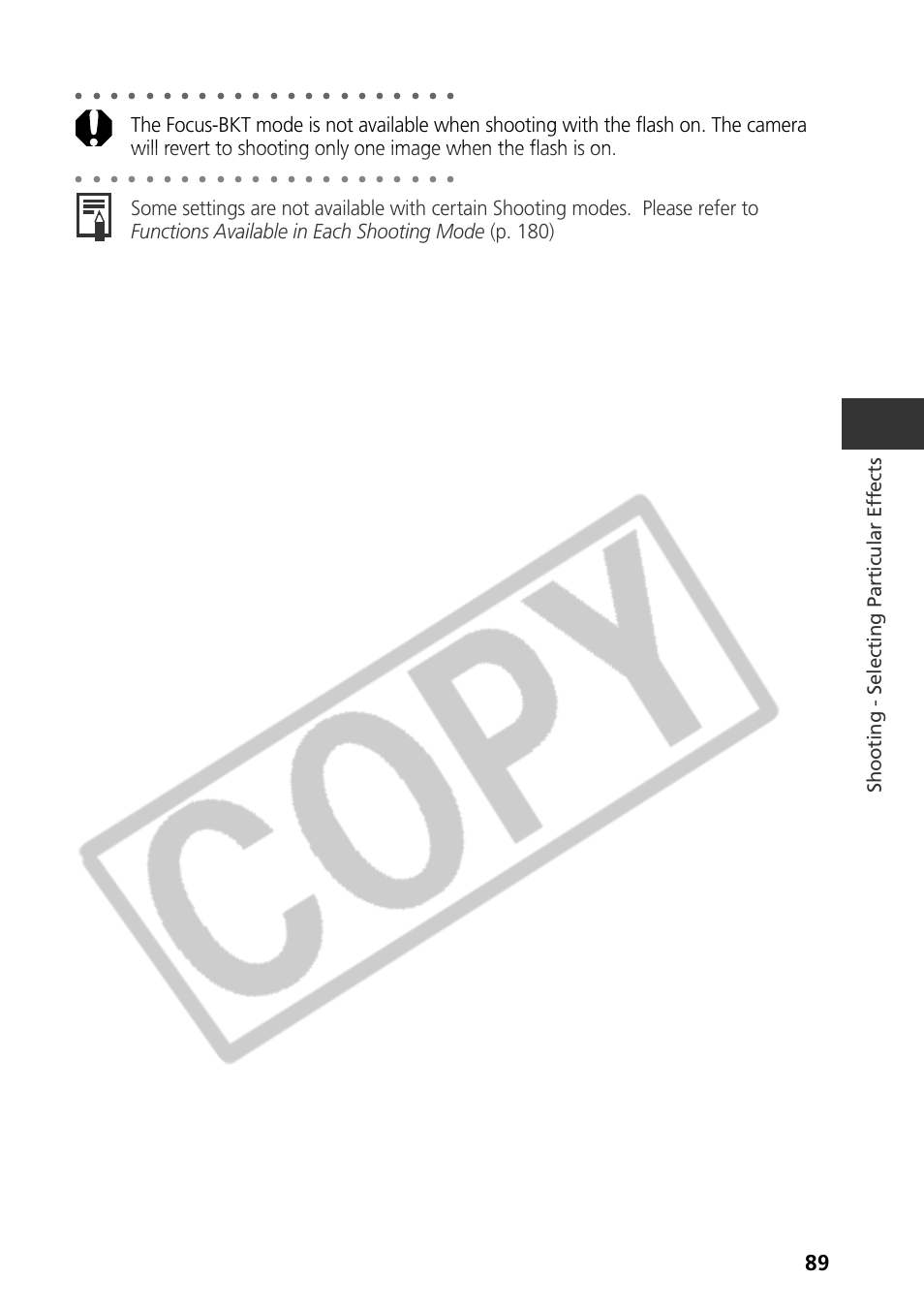 Shooting - selecting par ticular ef fects | Samsung CDI-E090-010 User Manual | Page 95 / 186