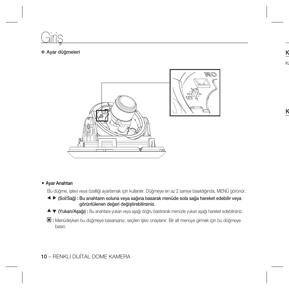 Giriş | Samsung SCC-B5367 User Manual | Page 154 / 179