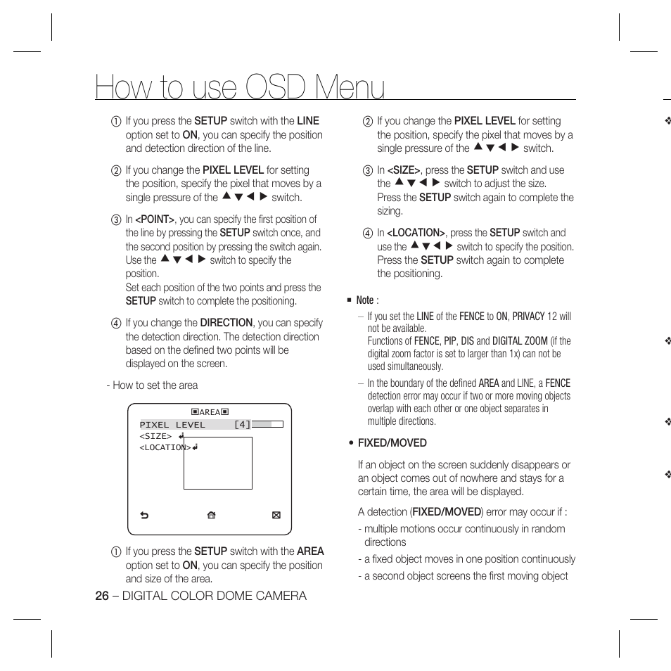 How to use osd menu | Samsung SCC-B5367 User Manual | Page 26 / 179