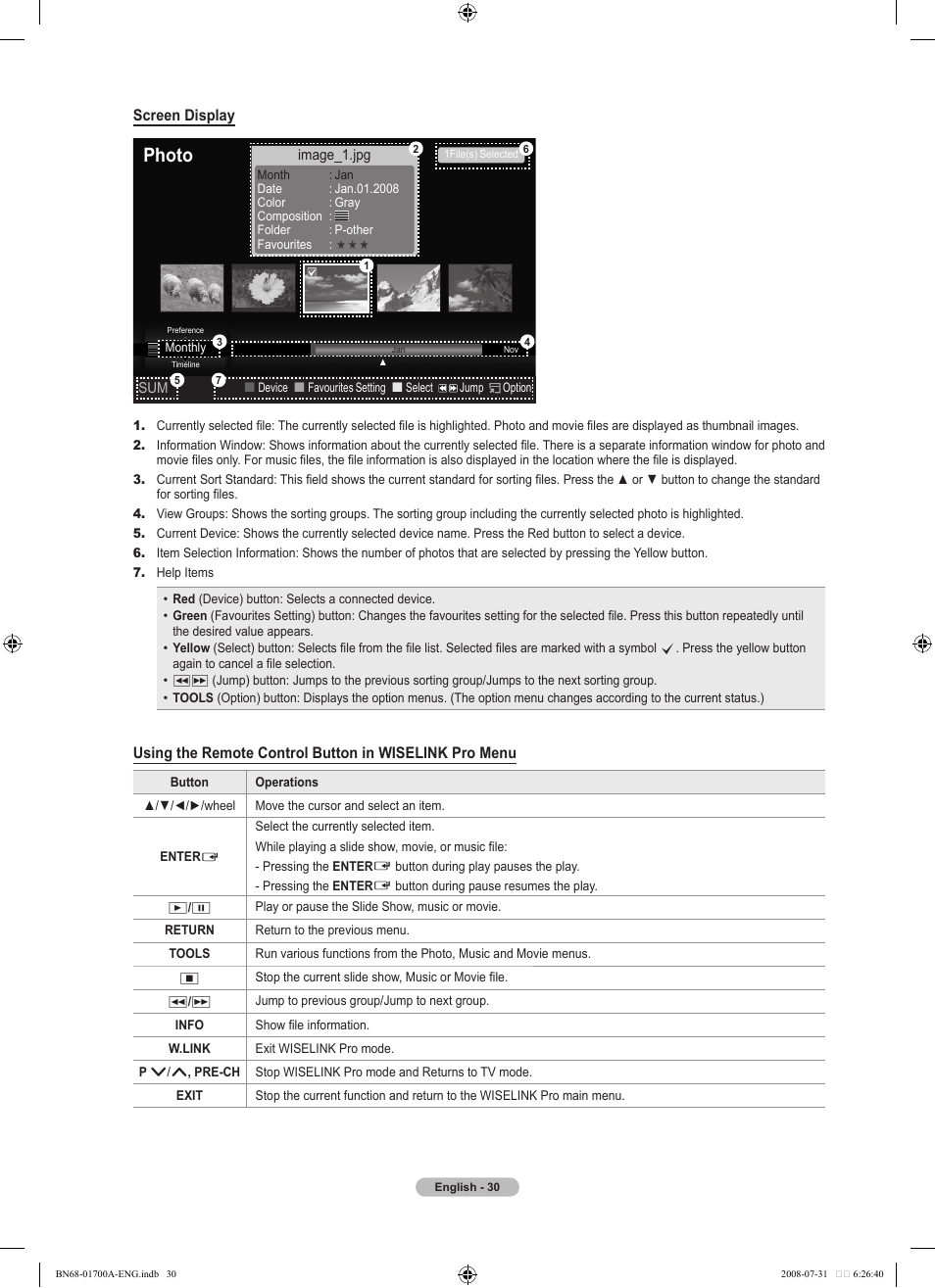 Photo, Screen display | Samsung BN68-01700A-00 User Manual | Page 32 / 68