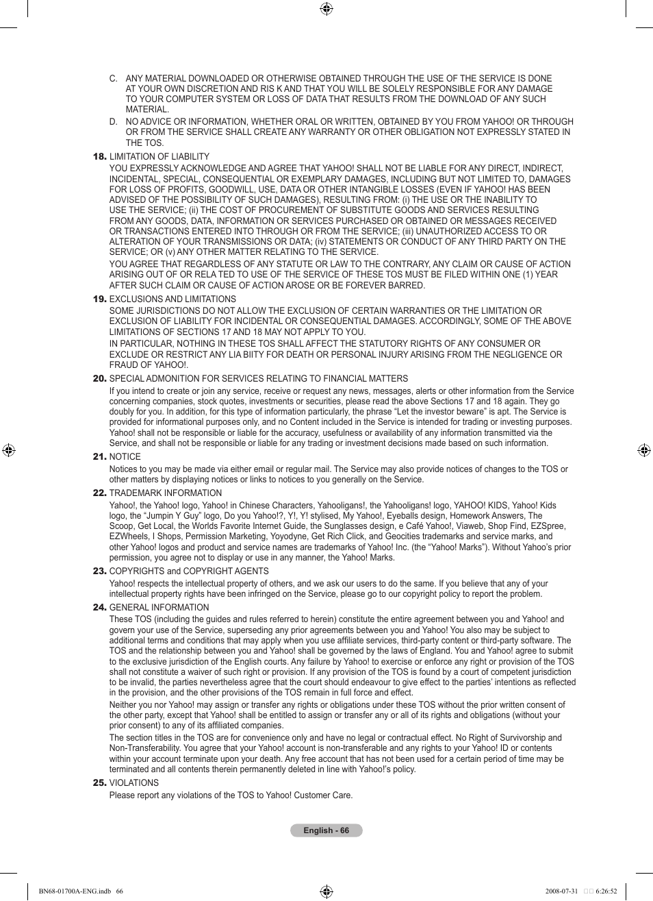 Samsung BN68-01700A-00 User Manual | Page 68 / 68