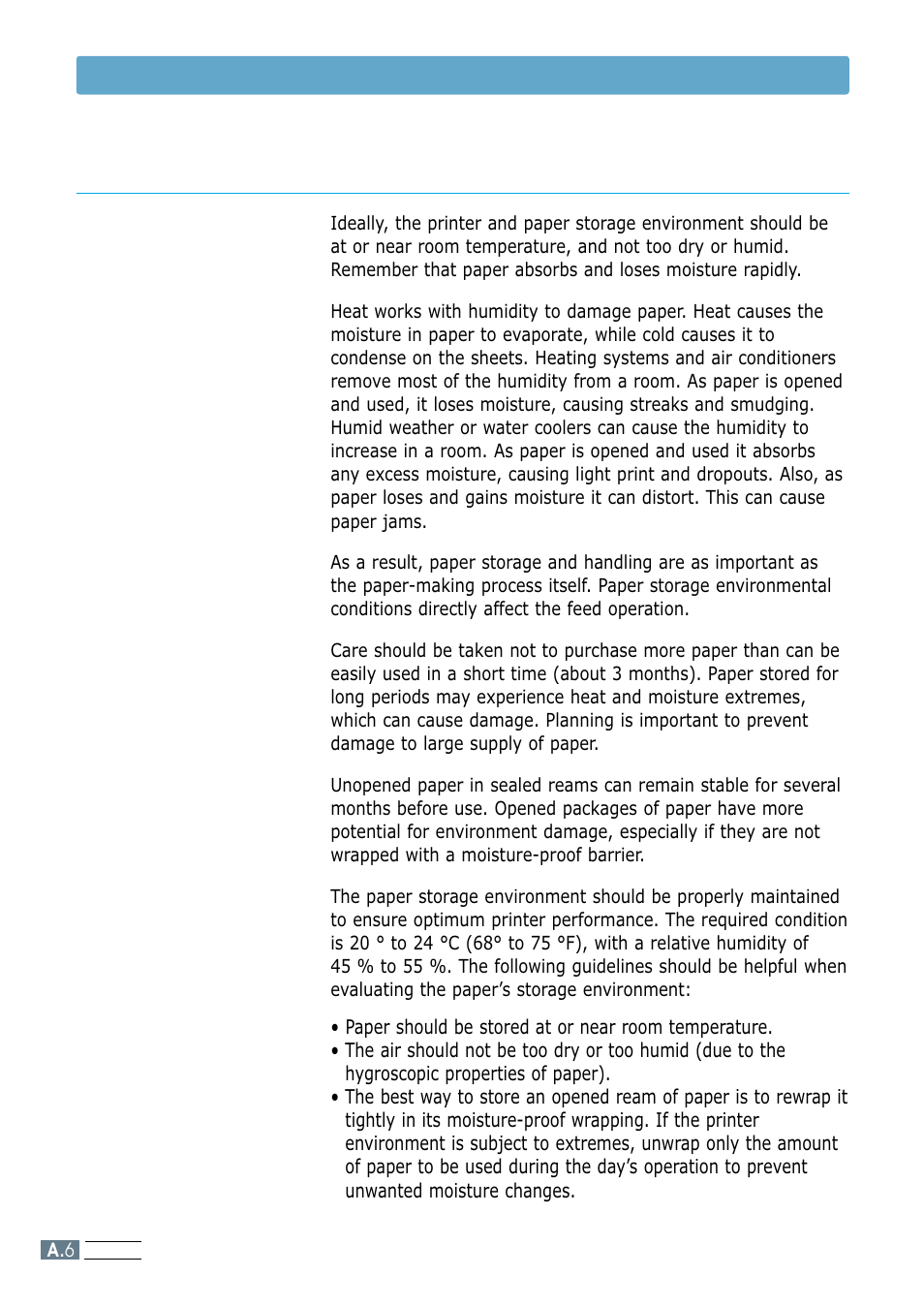 Printer and paper storage environment, Paper specifications | Samsung ML-1250 User Manual | Page 105 / 136