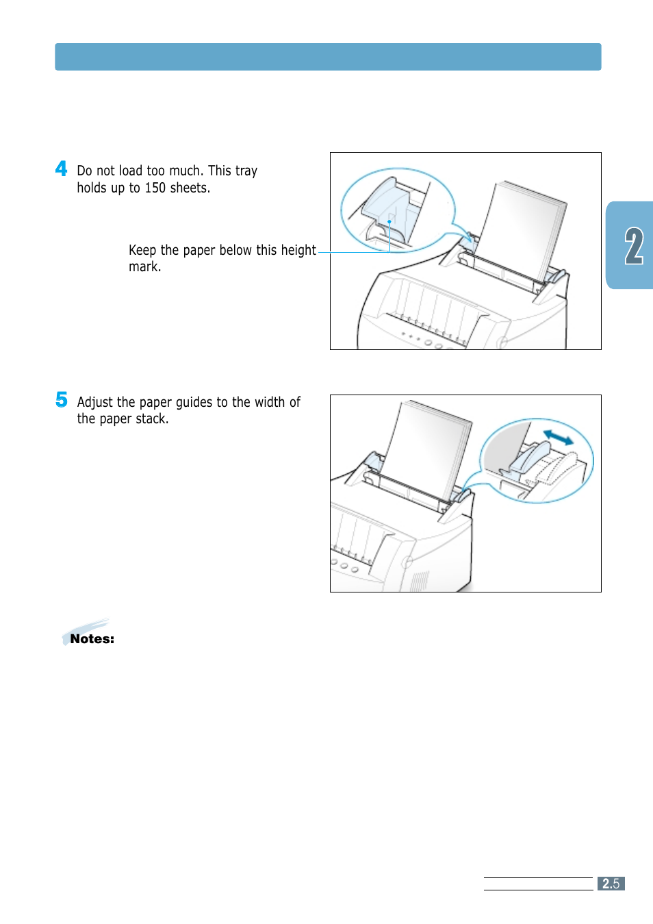 Load paper | Samsung ML-1250 User Manual | Page 19 / 136