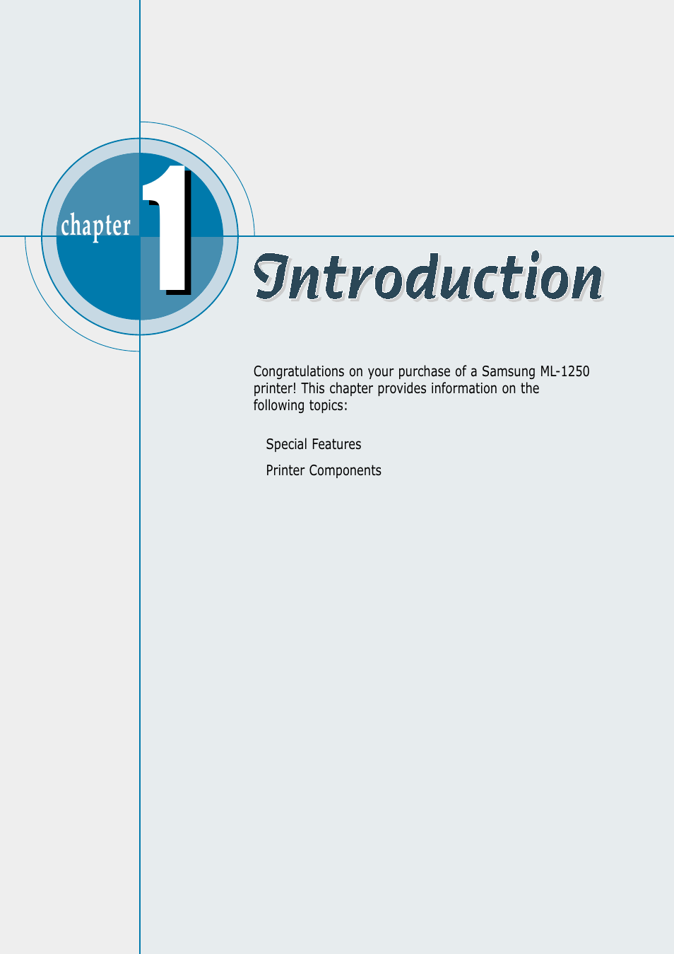 Introduction | Samsung ML-1250 User Manual | Page 9 / 136