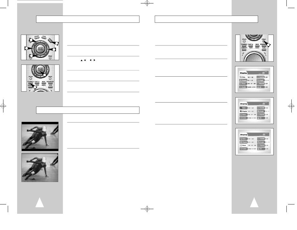 Title/chapter/time selection, Disc menu navigation, Screen fit playback | Samsung DVD-V2500 User Manual | Page 18 / 34