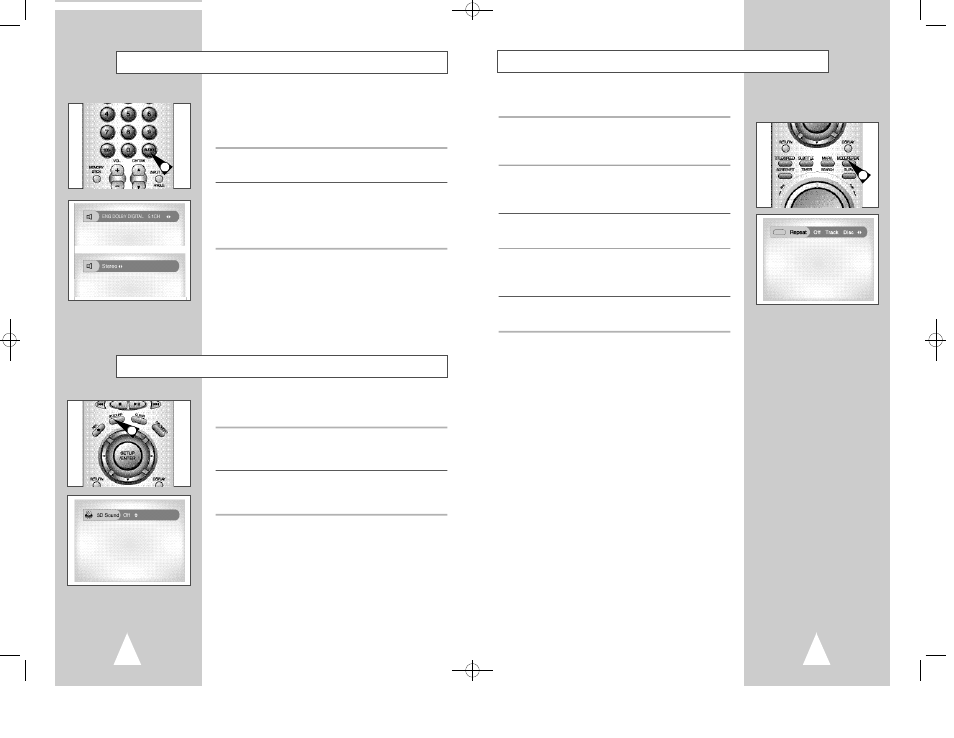 Repeat chapter/title, Audio, 3d sound | Samsung DVD-V2500 User Manual | Page 20 / 34
