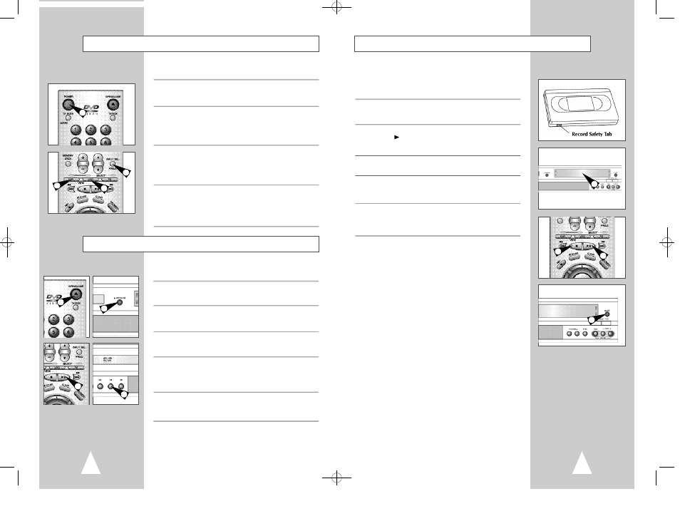 Basic vcr operation, Deck control buttons, Basic dvd operation | Samsung DVD-V2500 User Manual | Page 8 / 34