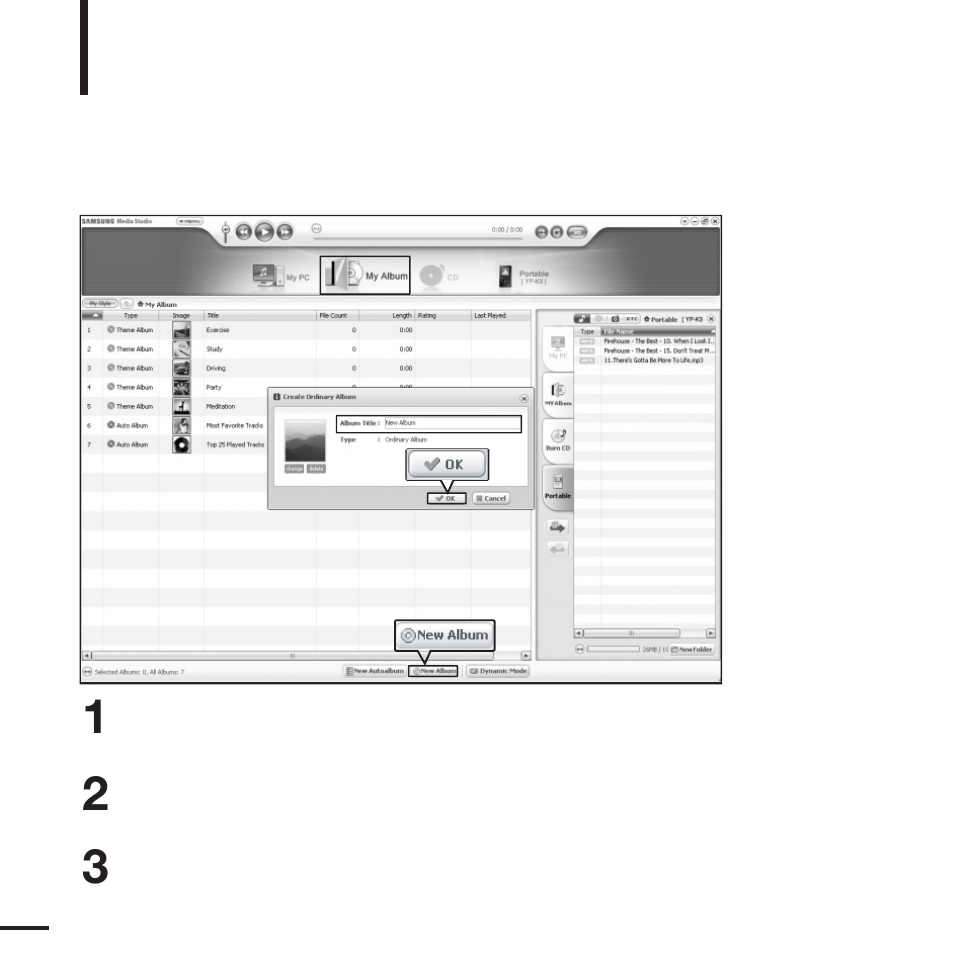 Creating a playlist using samsung media studio | Samsung YP-K3 User Manual | Page 28 / 58