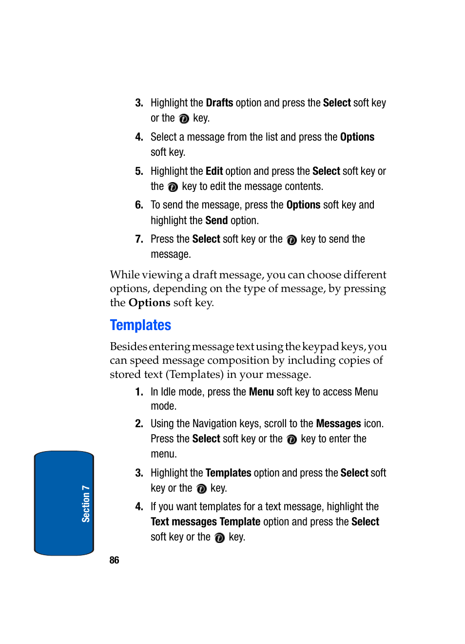 Templates | Samsung SGH-t309 User Manual | Page 90 / 198