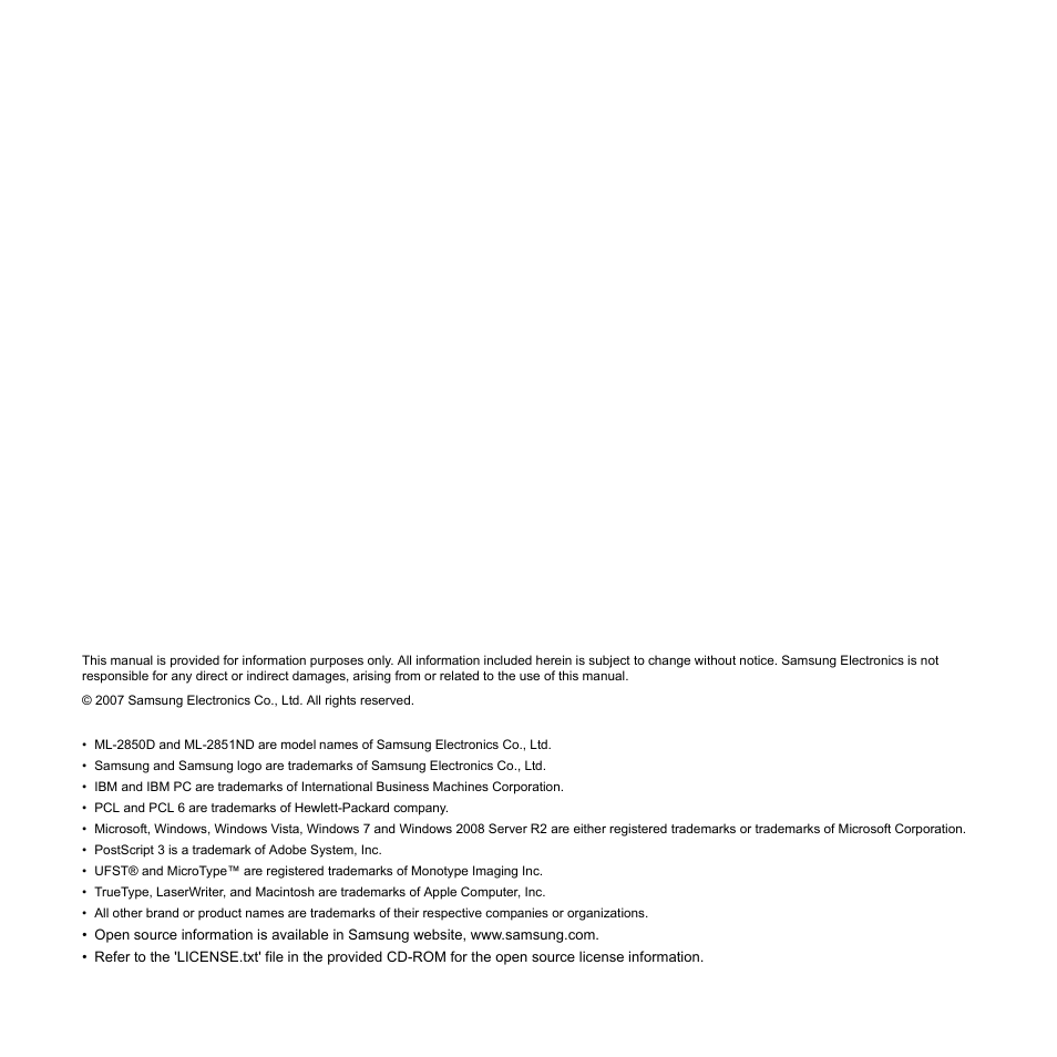 Samsung ML-2850 User Manual | Page 2 / 87