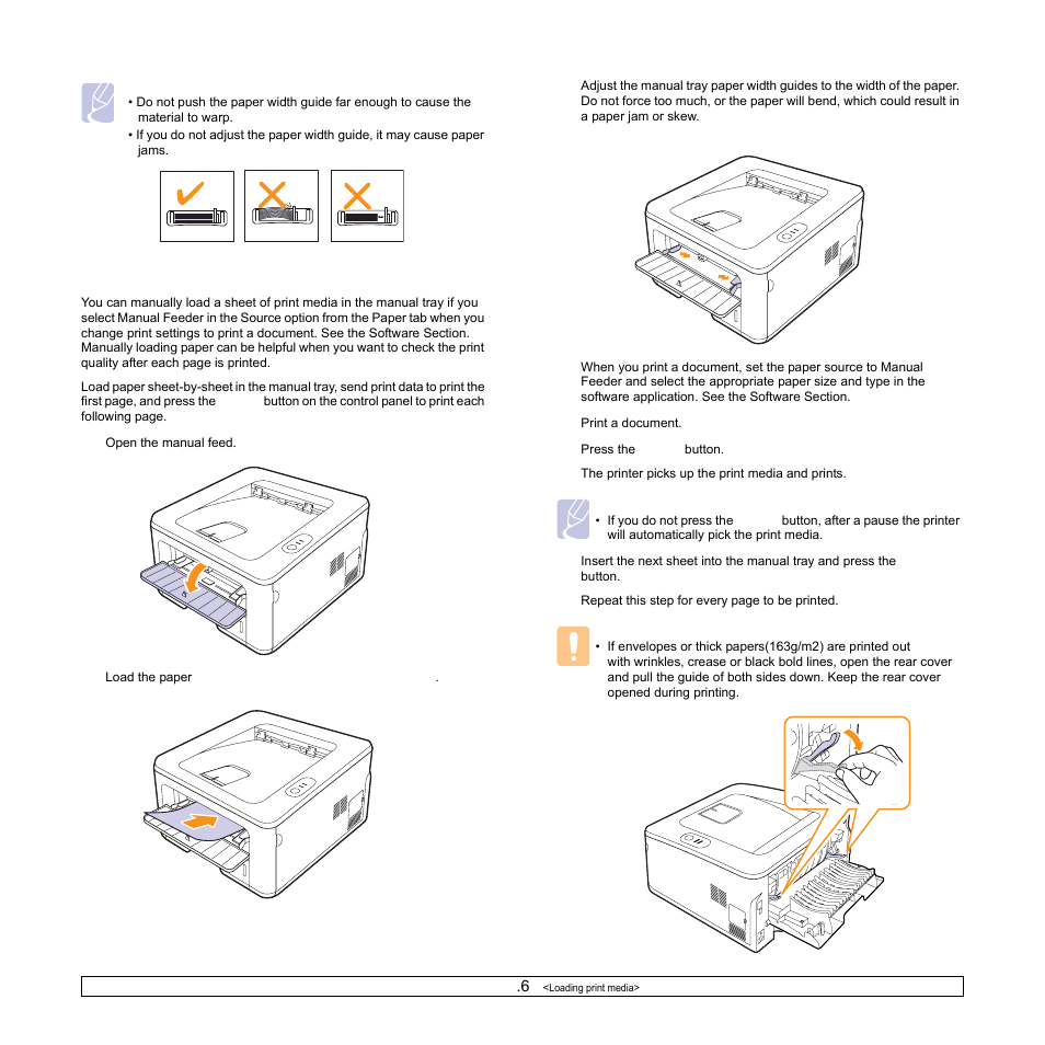 Using manual feeder | Samsung ML-2850 User Manual | Page 24 / 87