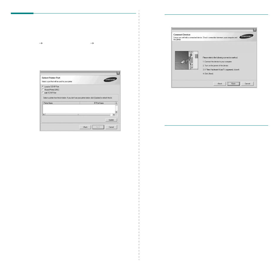 Reinstalling printer software | Samsung ML-2850 User Manual | Page 58 / 87
