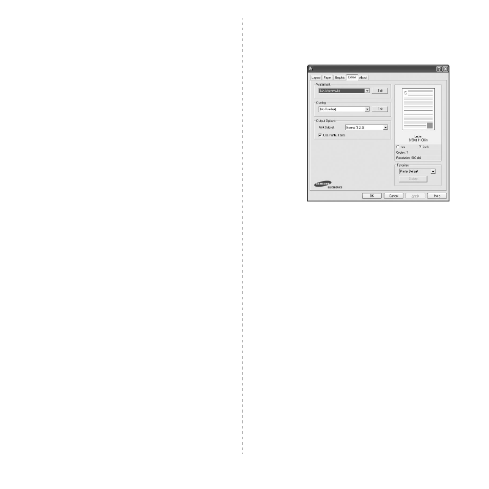 Extras tab | Samsung ML-2850 User Manual | Page 64 / 87