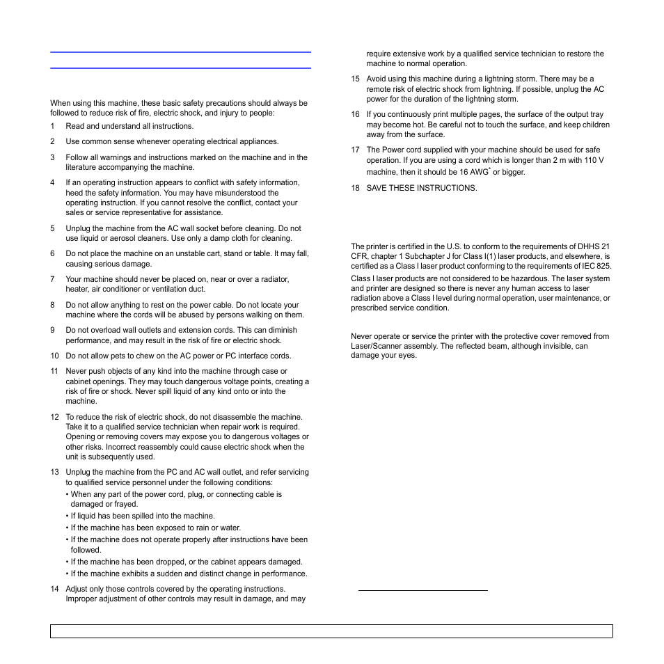 Safety and regulatory information, Important precautions and safety information, Environmental and safety consideration | Samsung ML-2850 User Manual | Page 7 / 87