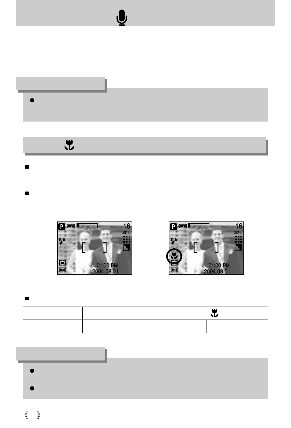 Information, Macro( ) / down button (focusing) | Samsung A63 User Manual | Page 30 / 120