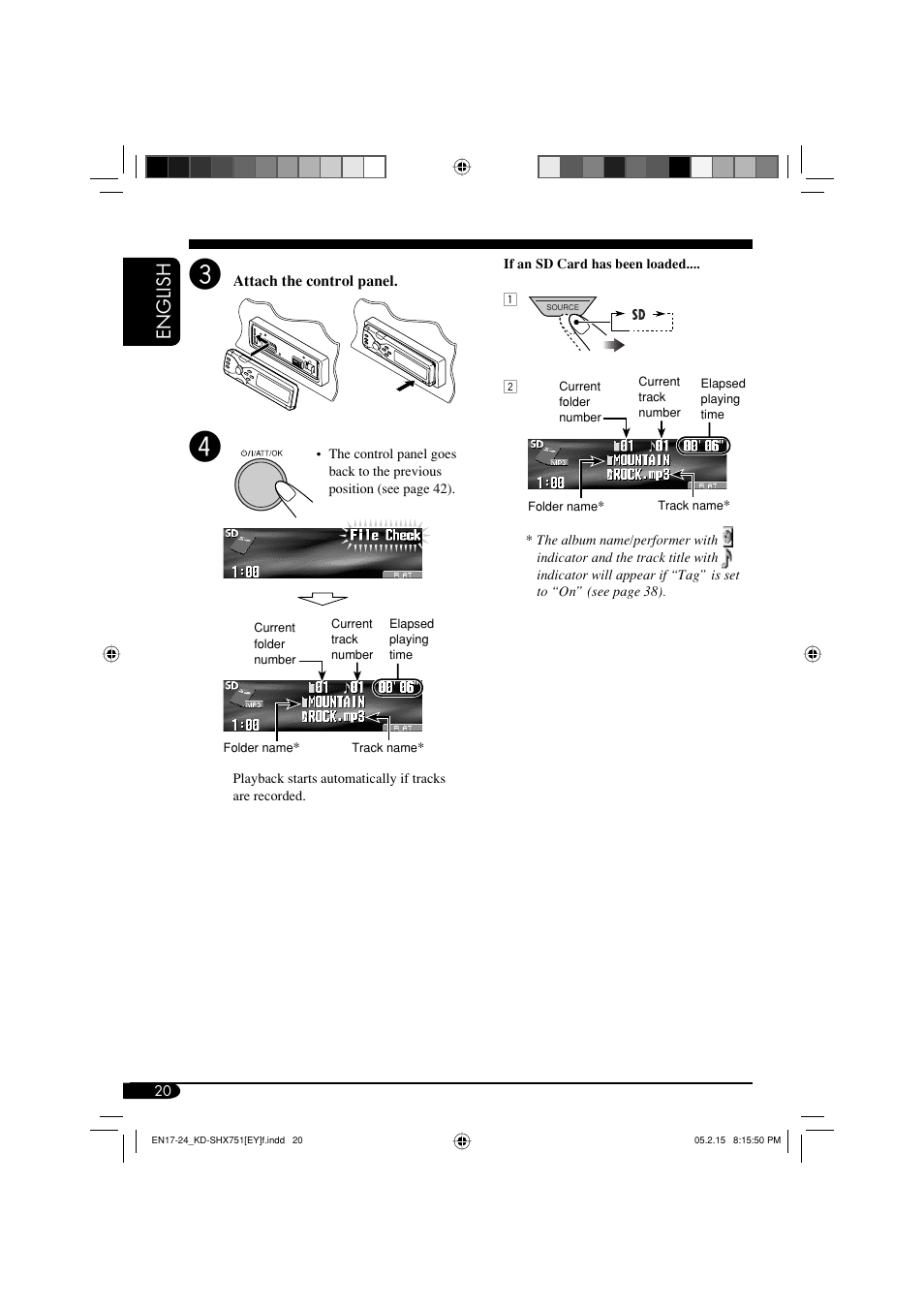 English | JVC KD-SHX751 User Manual | Page 20 / 171