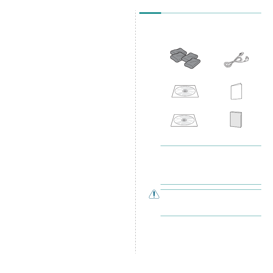 Setting up your printer, Unpacking | Samsung CLP-600 User Manual | Page 12 / 115