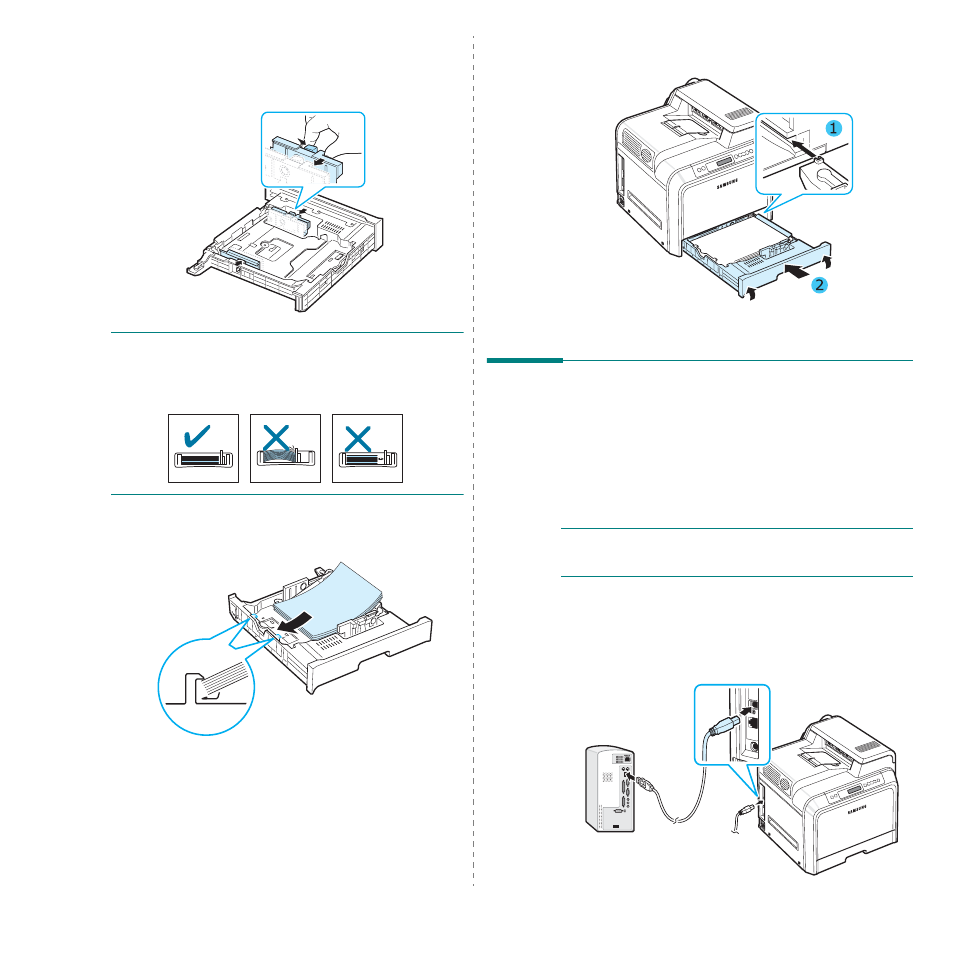 Connecting a printer cable, For local printing | Samsung CLP-600 User Manual | Page 17 / 115
