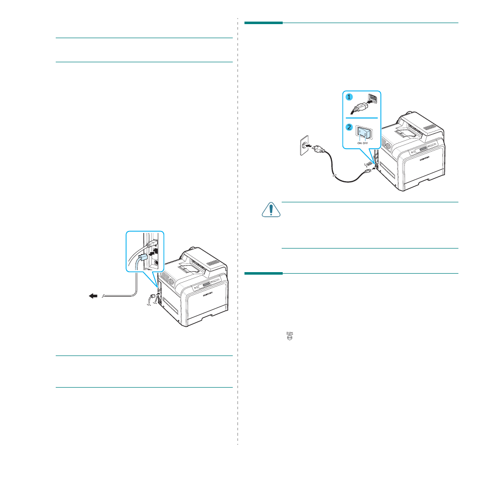 For network printing (clp-600n only), Turning the printer on, Printing a demo page | For network printing | Samsung CLP-600 User Manual | Page 18 / 115