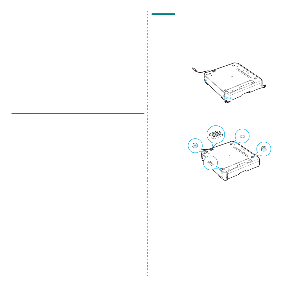 Installing printer options, Precautions when installing printer options, Installing an optional paper tray | Samsung CLP-600 User Manual | Page 66 / 115
