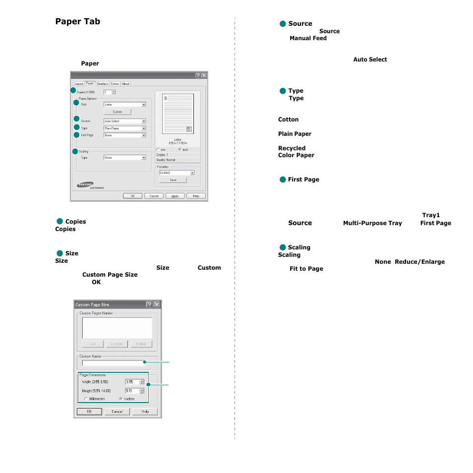 Paper tab | Samsung CLP-600 User Manual | Page 89 / 115