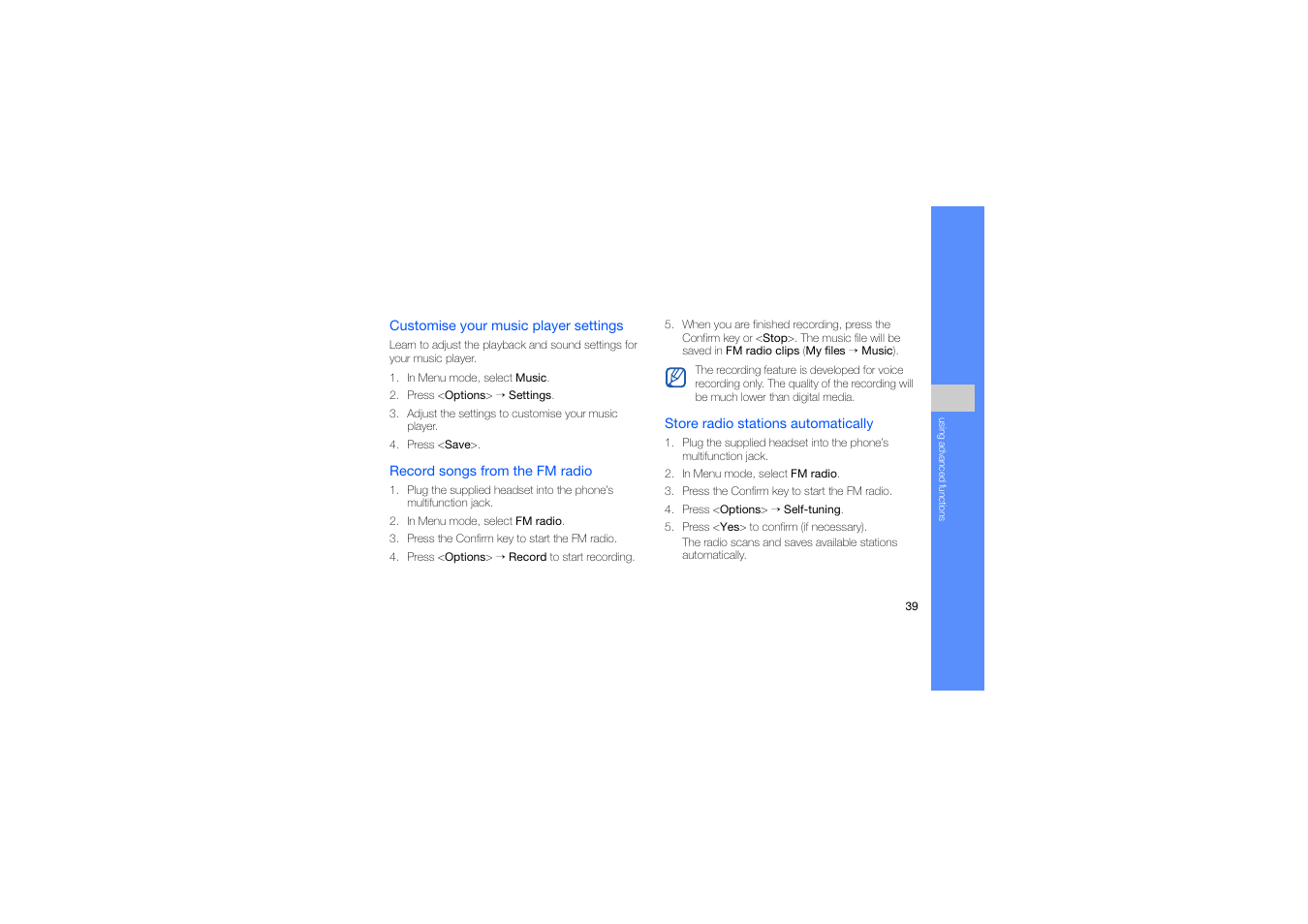 Samsung B2100 User Manual | Page 43 / 63
