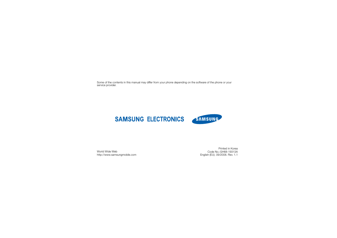 Samsung B2700 User Manual | Page 63 / 63