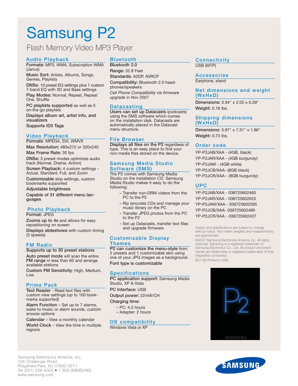 Samsung p2 | Samsung P2 User Manual | Page 4 / 4