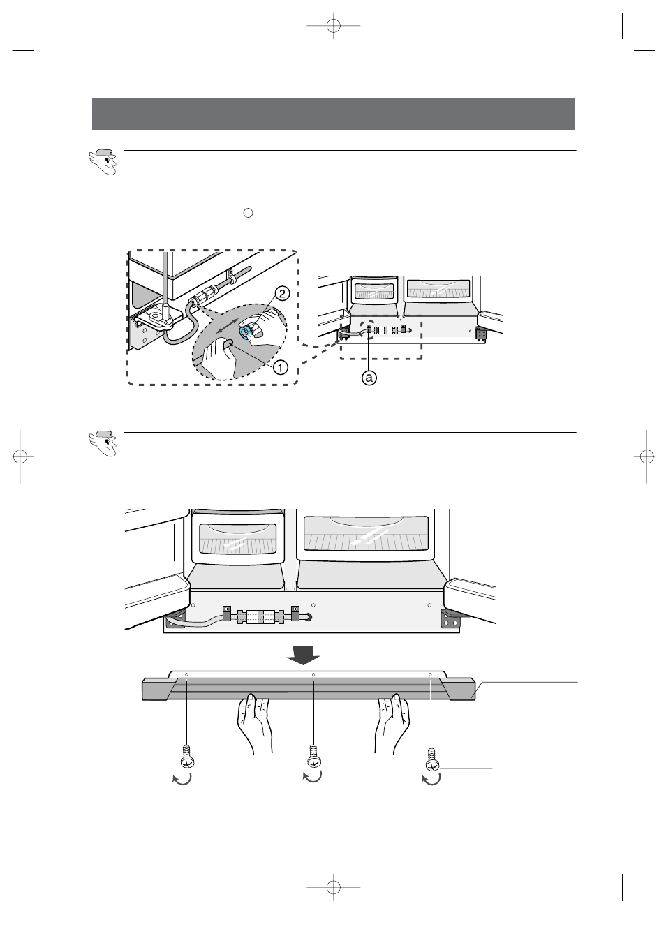 Reattaching the refrigerator doors | Samsung DA99-00494B User Manual | Page 26 / 36