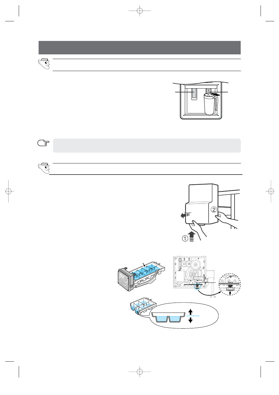 Installing the water dispenser line, Check the amount of water supplied to the ice tray | Samsung DA99-00494B User Manual | Page 34 / 36