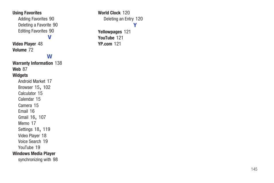 Samsung GALAXY Tab SGH-I987 User Manual | Page 149 / 149
