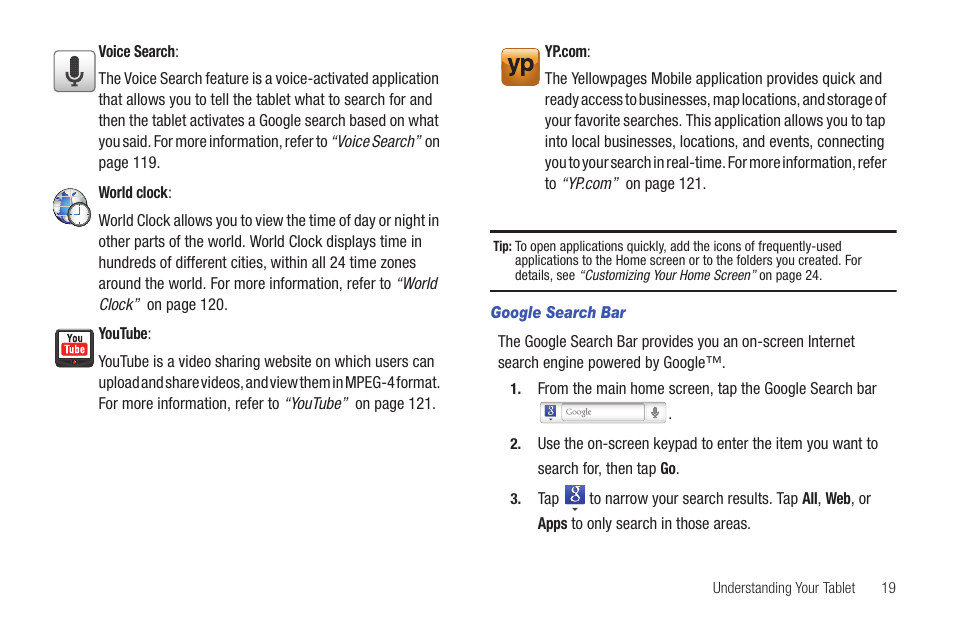 Samsung GALAXY Tab SGH-I987 User Manual | Page 23 / 149