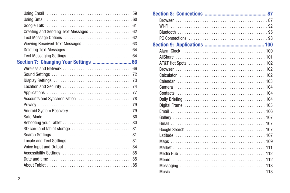 Samsung GALAXY Tab SGH-I987 User Manual | Page 6 / 149