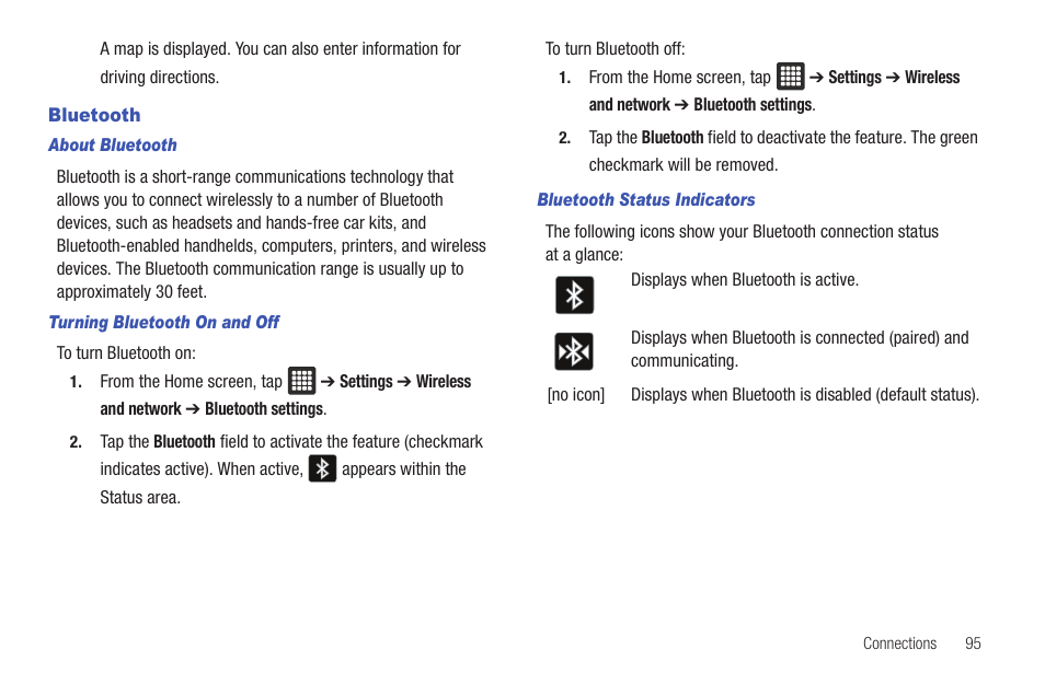 Bluetooth | Samsung GALAXY Tab SGH-I987 User Manual | Page 99 / 149