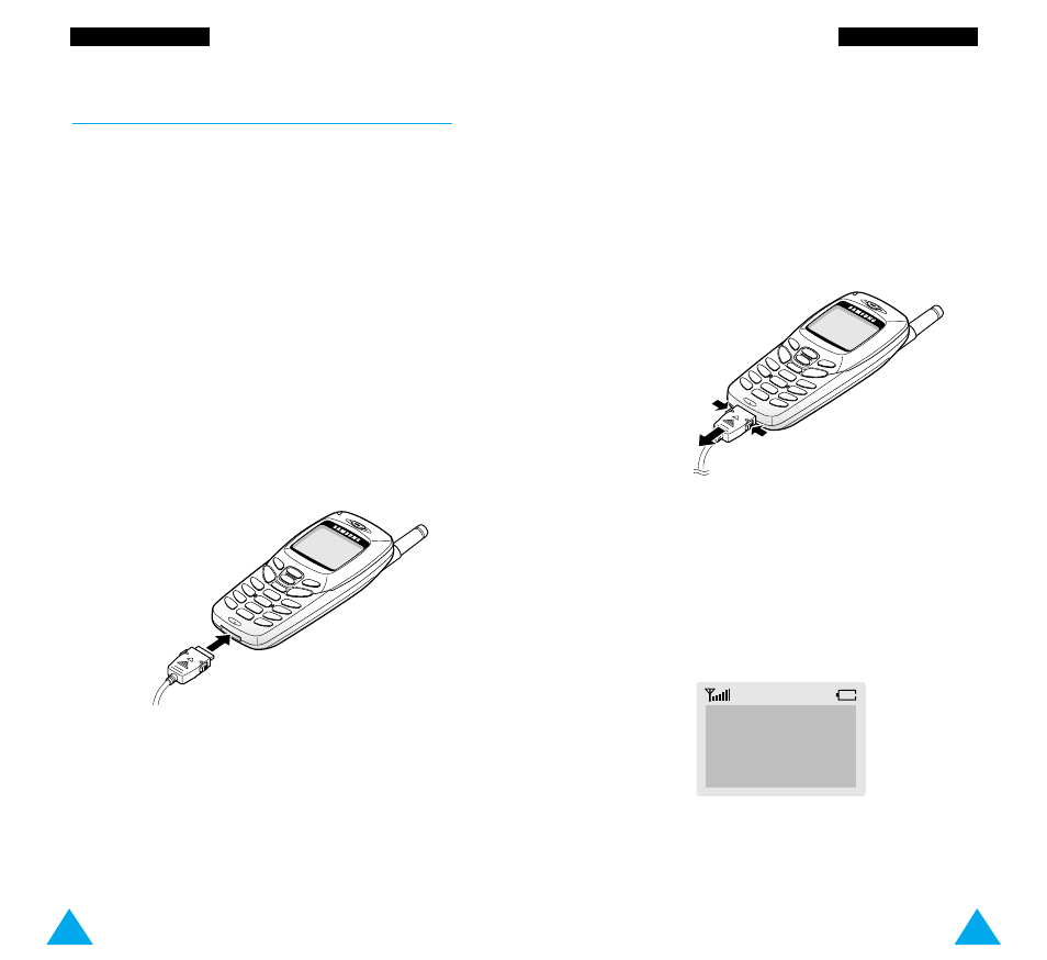 Charging a battery, Low battery indicator | Samsung GH68-02605A User Manual | Page 11 / 70