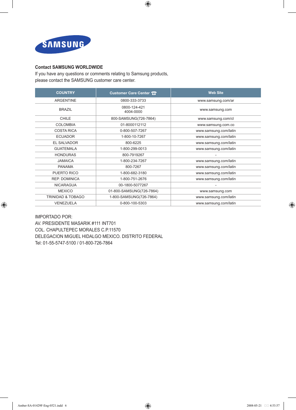 Samsung 610 Series User Manual | Page 7 / 7