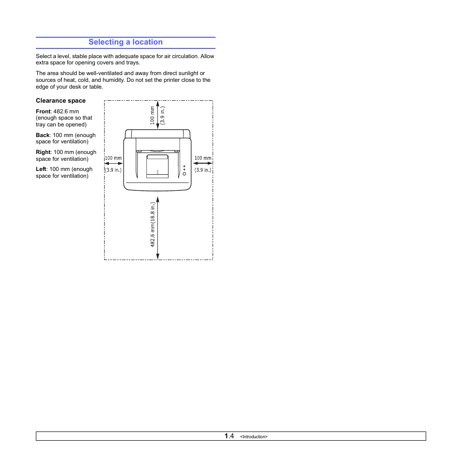 Selecting a location | Samsung ML-2510 Series User Manual | Page 13 / 85