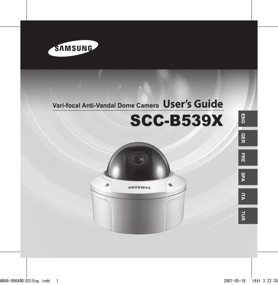 Samsung SCC-B539X User Manual | 131 pages