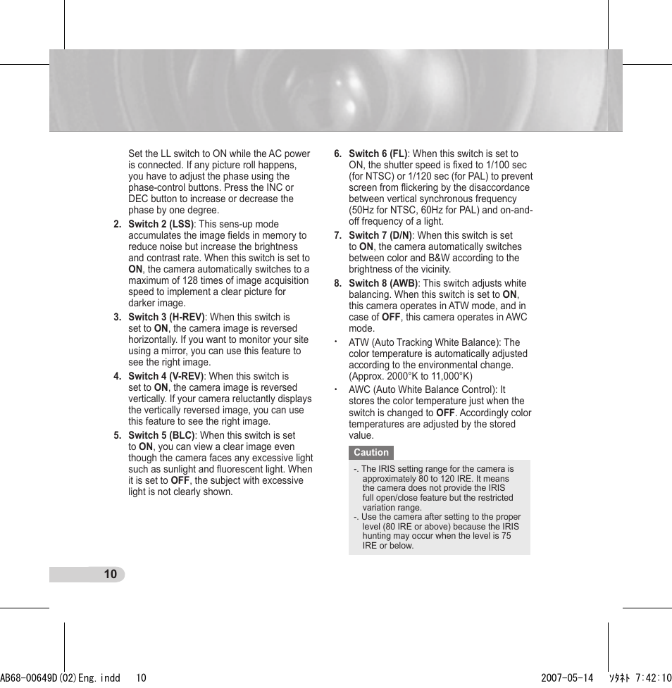 Samsung SCC-B539X User Manual | Page 10 / 131