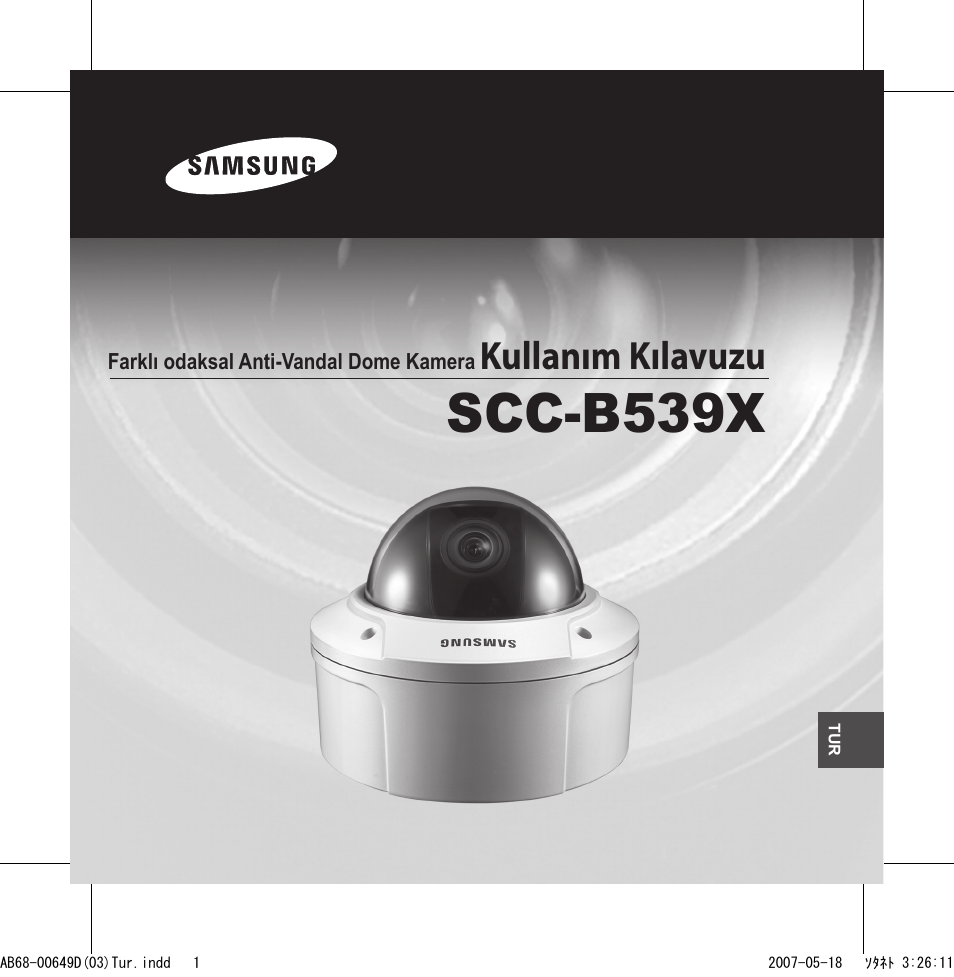 Scc-b539x, Kullanım kılavuzu | Samsung SCC-B539X User Manual | Page 111 / 131