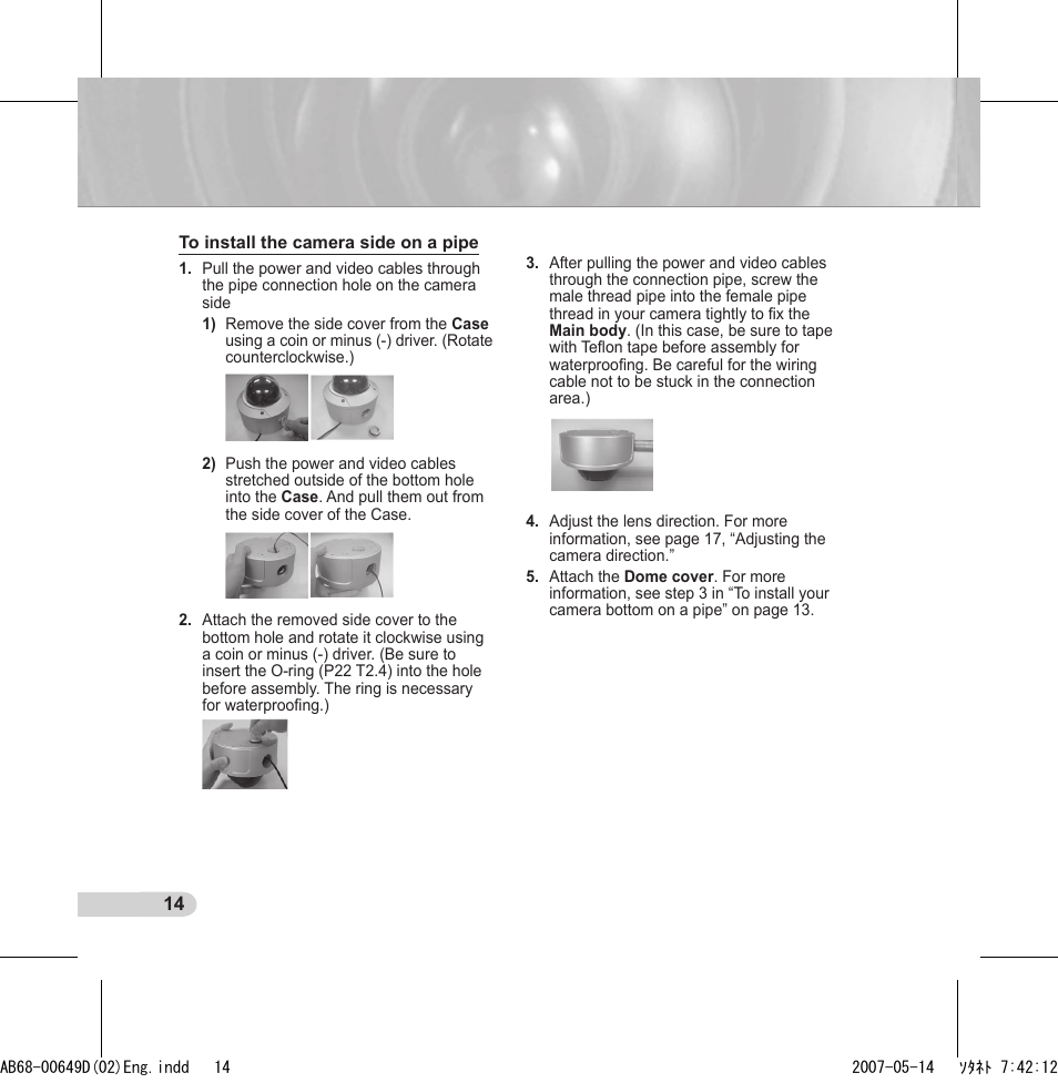 Samsung SCC-B539X User Manual | Page 14 / 131