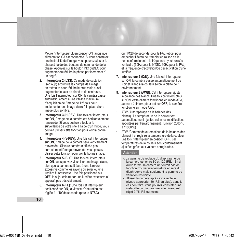 Samsung SCC-B539X User Manual | Page 54 / 131