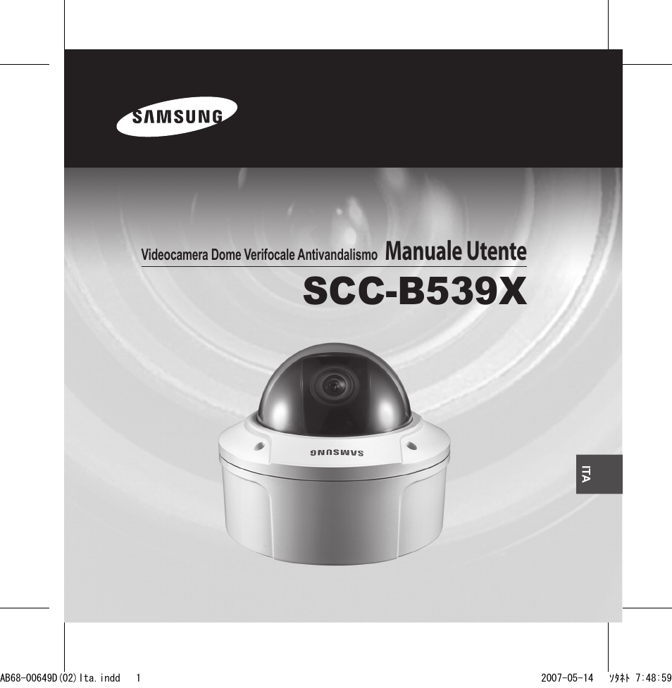 Scc-b539x, Manuale utente | Samsung SCC-B539X User Manual | Page 89 / 131