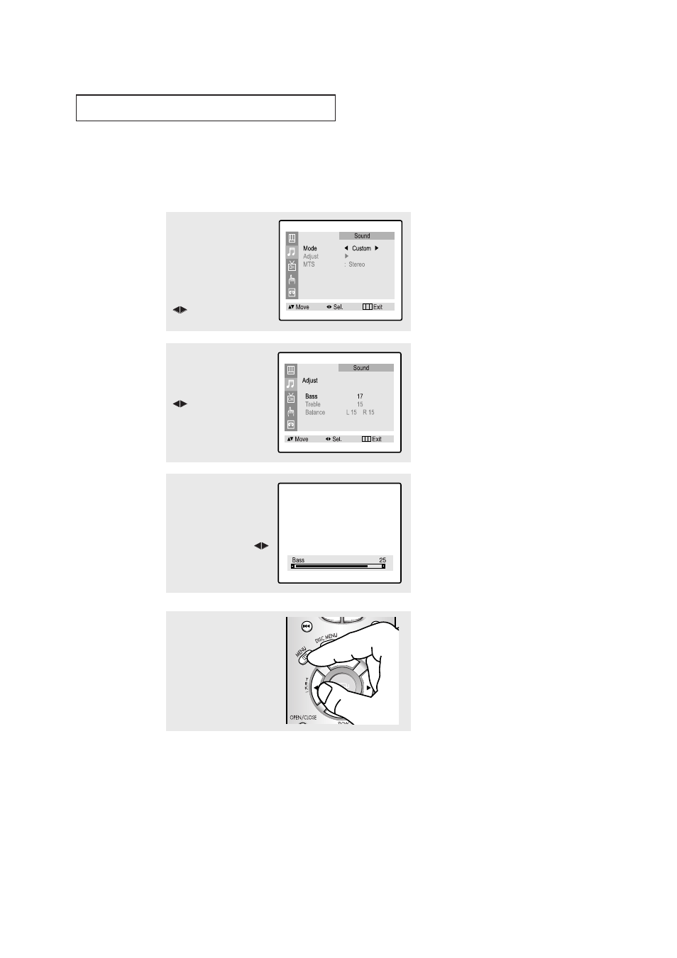 Customizing the sound, T v o | Samsung CXM 2785TP User Manual | Page 35 / 99